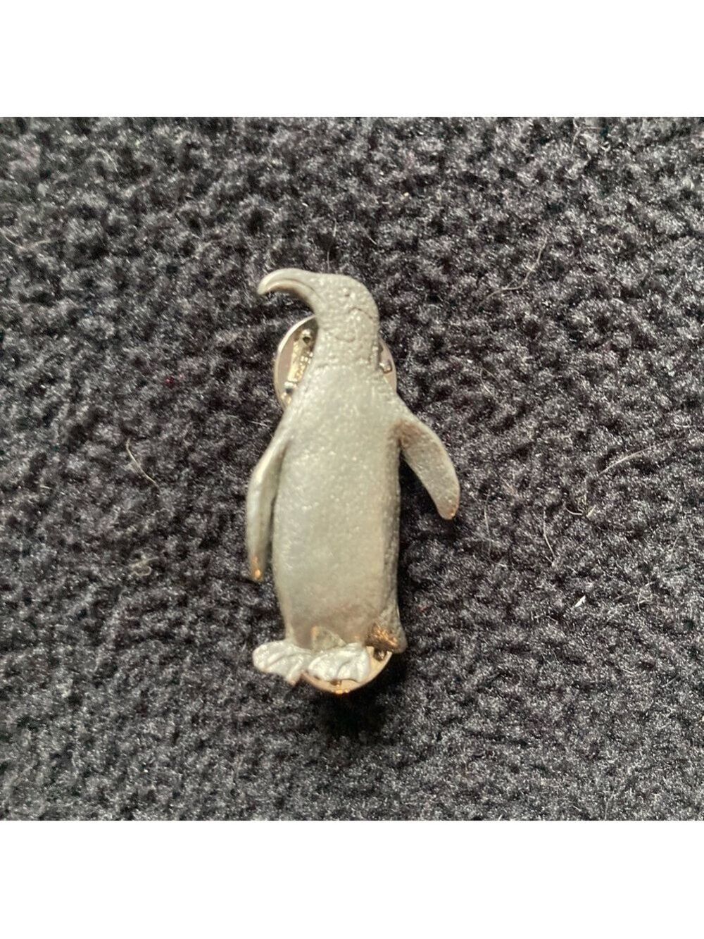 Vintage GG Harris Pewter Penguin Brooch
